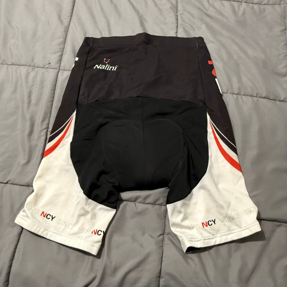 Nalini NCY Cycling Shorts Padded Black White Red Mens XXL Made in Italy Bike